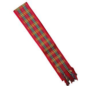 NWOT Kenzo Paris Red Scarf, Plaid Pattern, red Yellow, Blue, Green, Black NEW